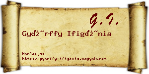Győrffy Ifigénia névjegykártya